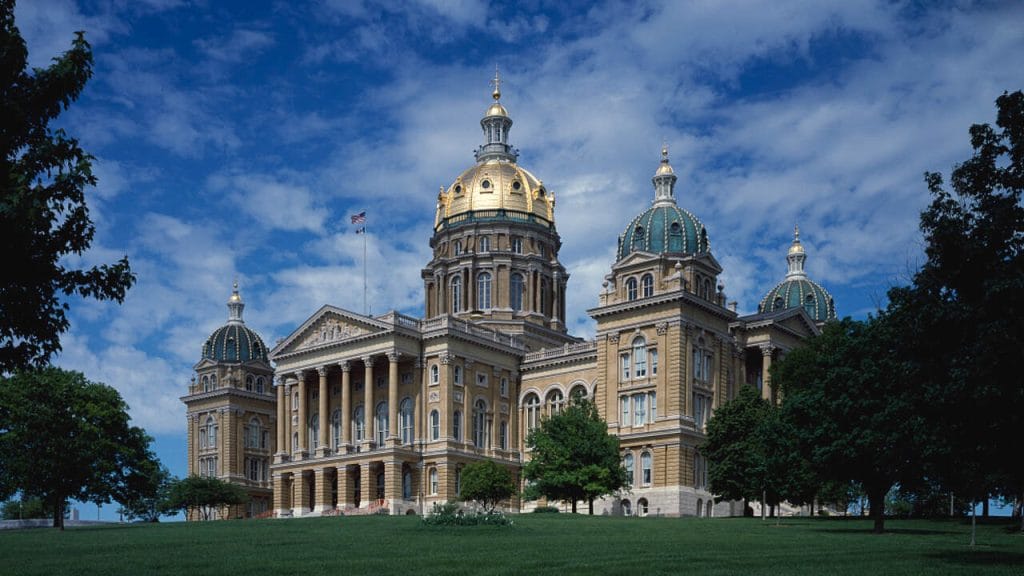 Iowa State Capitol is one of the most famous landmarks in Iowa