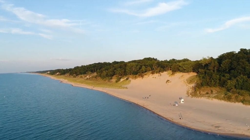 Indiana Sand Dunes National Park is one of the most famous landmarks in Indiana